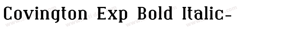 Covington Exp Bold Italic字体转换